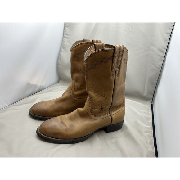 Ariat Boots Womens 7.5B Heritage Roper Western Pull On Leather Round Toe Cowboy - Picture 5 of 9